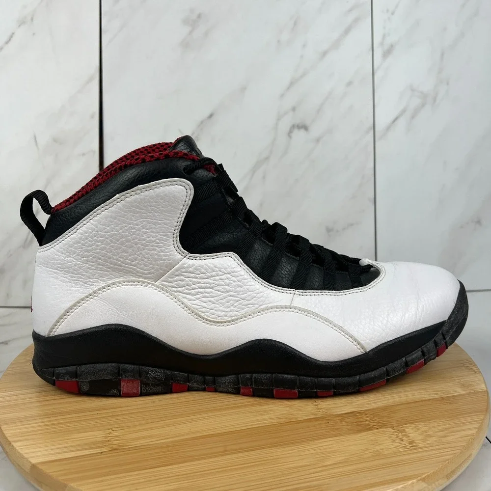 Nike Air Jordan 10 Retro Chicago 2012 Mens Size 12.5 White Sneakers 310805-100
